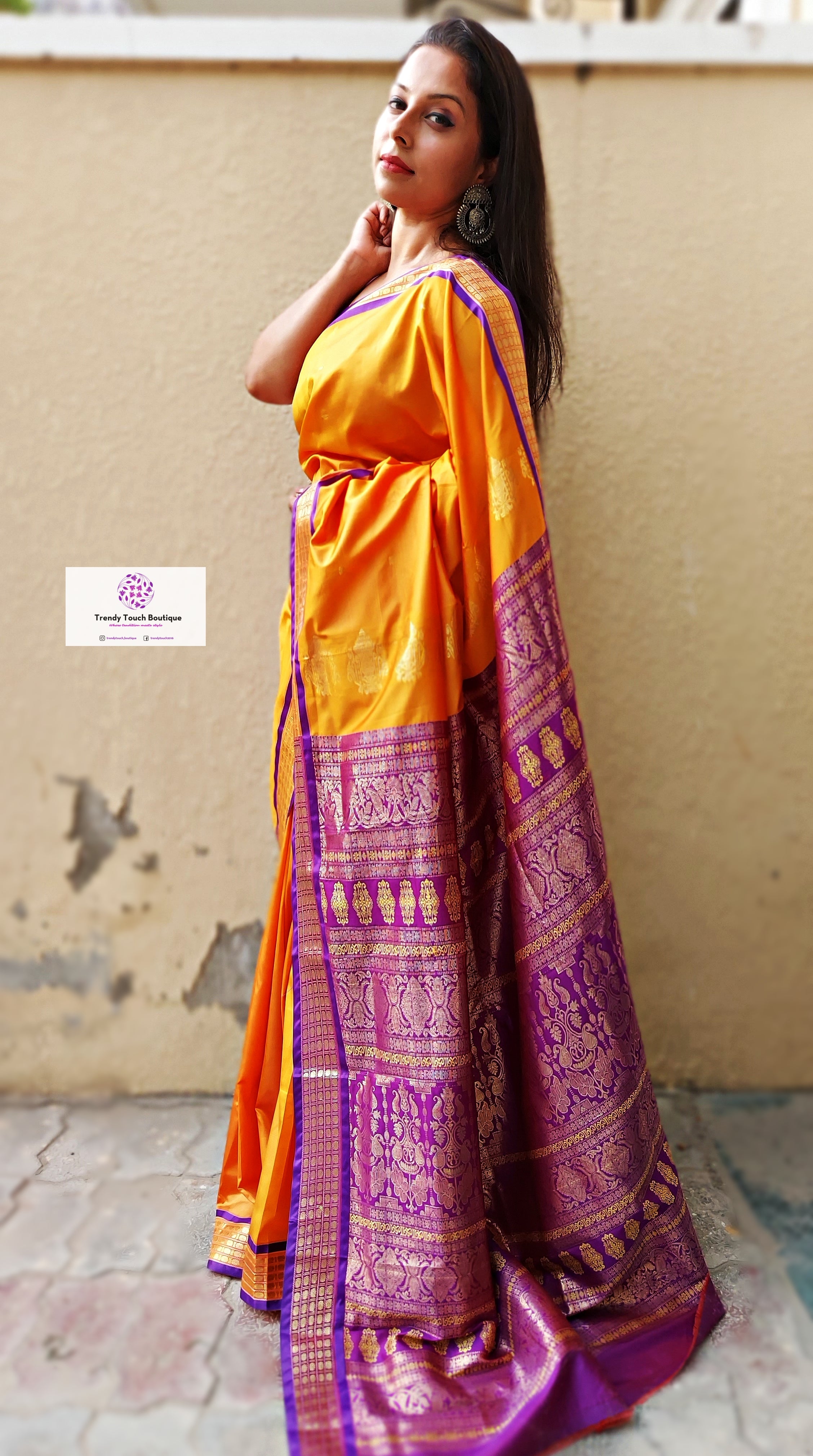 Buy SILK SAREE HUB Woven Kanjivaram Jacquard, Pure Silk Purple Sarees  Online @ Best Price In India | Flipkart.com