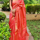 GLAMMING IN RED -  SILK COTTON SAREE