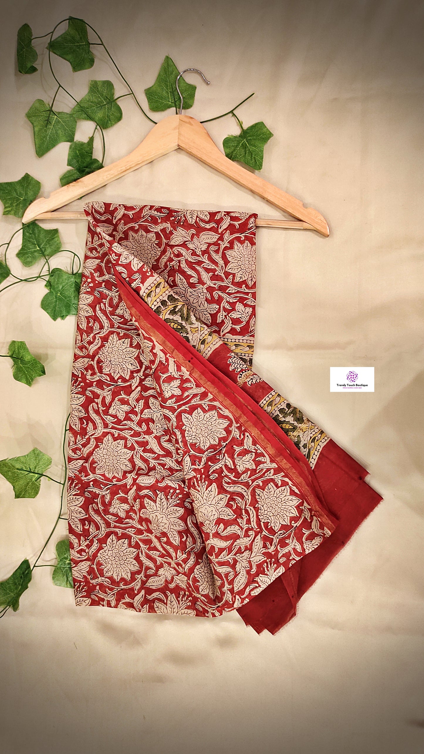 WILD HEART - HANDBLOCKPRINT- CHANDERI SILK DUPATTA