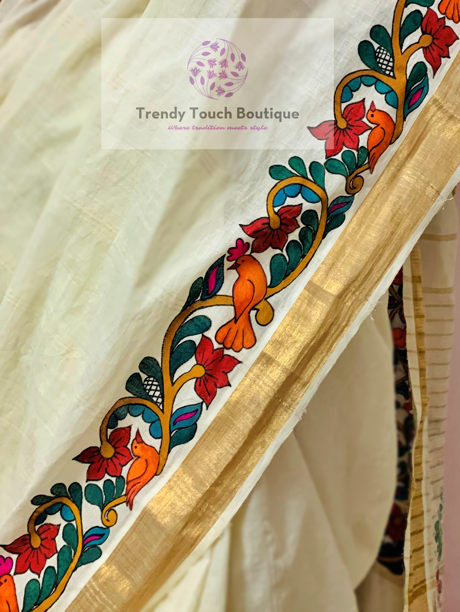 😍😍😍😍😍 | Saree painting designs, Hand painted sarees, Saree designs