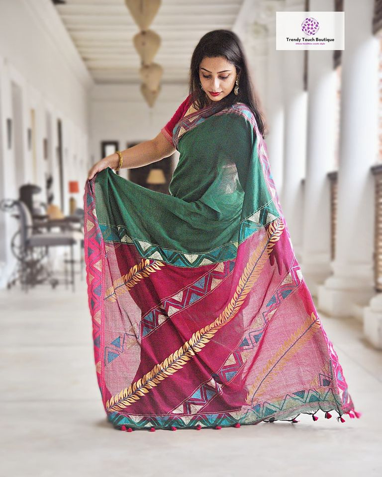 Divine Stylish Khadi Cotton Saree